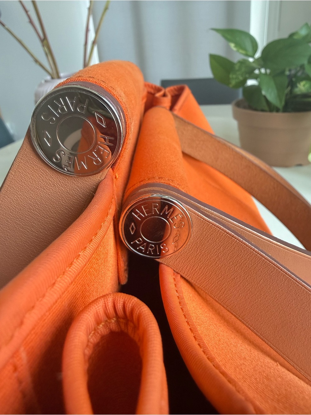 Hermes Orange Cabag Tote - Picture 7 of 11